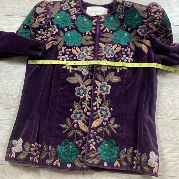 Oscar de la Renta Vintage Embroidered Blazer Jacket - Picture 14 of 16